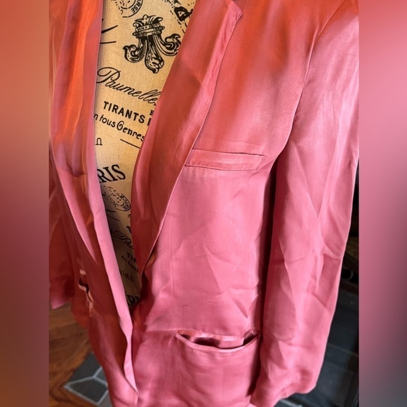 Pink Satin One-Button Jacket by Giada Forte worn by Rachael Taylor Jessica Jones - Picture 3 of 7